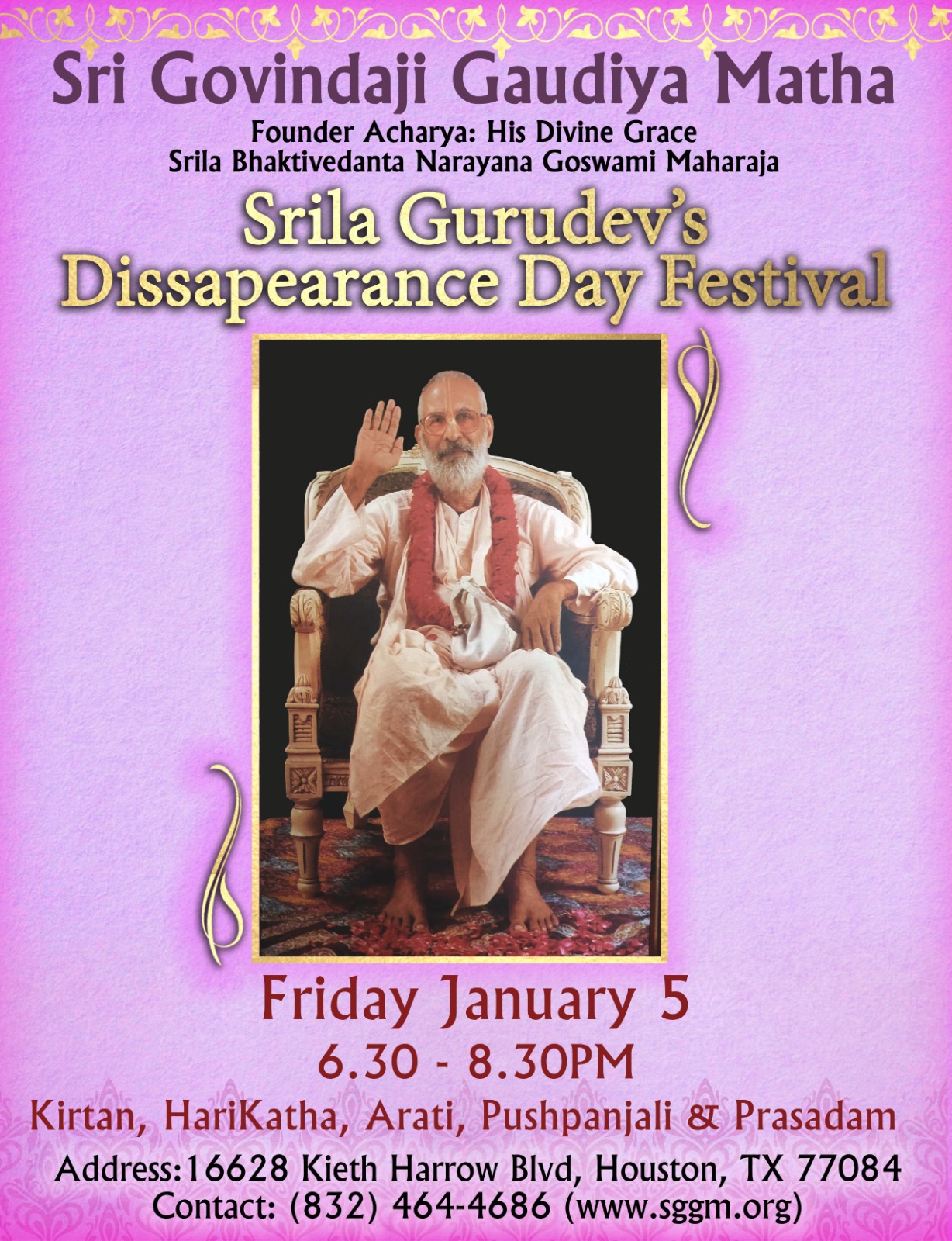 Srila Gurudev’s Disappearance Day Festival