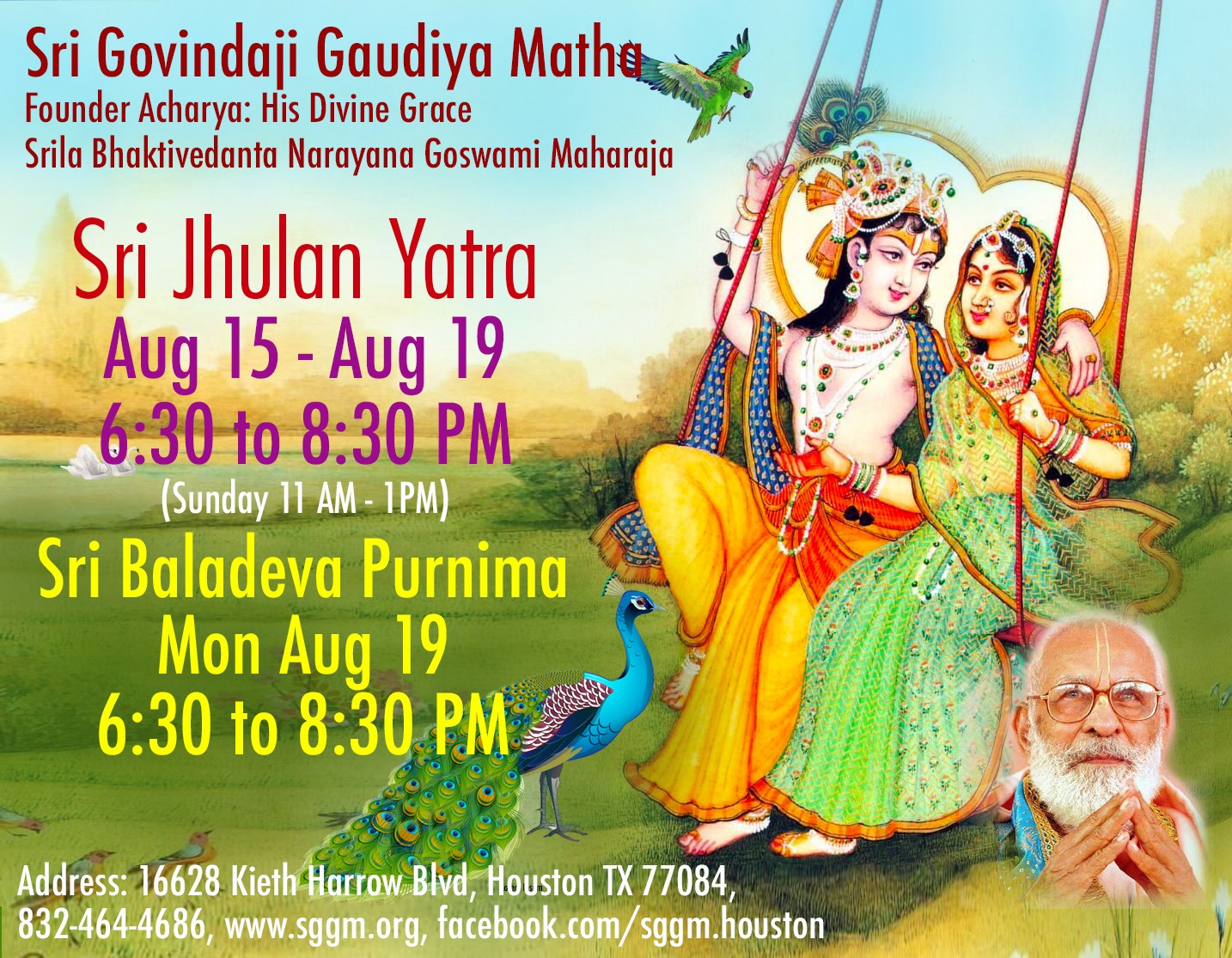 Sri Jhulan Yatra and Baladev Purnima